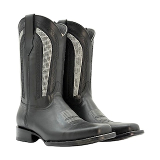 Foto 1 | Foto 1 | Bota Vaquera Calzado del Bajío Negra Piel Suela Cuero Rodeo para Hombre