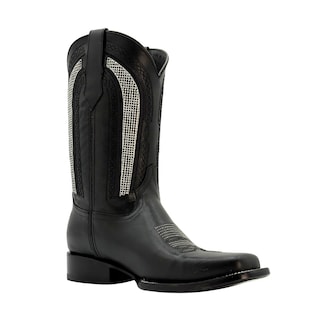 Foto 2 | Foto 2 | Bota Vaquera Calzado del Bajío Negra Piel Suela Cuero Rodeo para Hombre