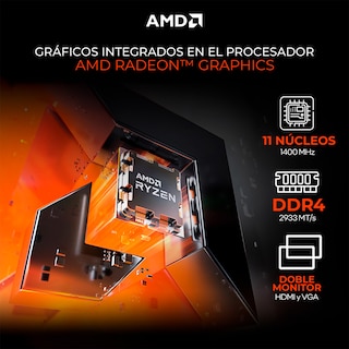 Foto 6 | Foto 6 | Computadora Escritorio Xtreme Pc Gaming Amd Radeon Vega 11 Ryzen 5 3400g 16gb Ssd 1tb Wifi W10 White Gaming Ligero Y Estudio