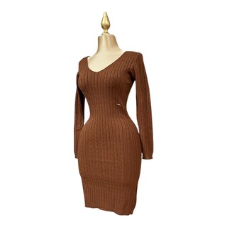 Foto 6 | Foto 6 | Vestido Tejido Ocre Para Dama Mussi