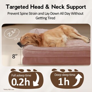 Foto 3 | Foto 3 | Cama Ortopédica Para Perro Mekiy Con Funda Rosa Xxxl Removible Y Lavable - Venta Internacional.