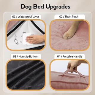Foto 5 | Foto 5 | Cama Ortopédica Para Perro Mekiy Con Funda Rosa Xxxl Removible Y Lavable - Venta Internacional.