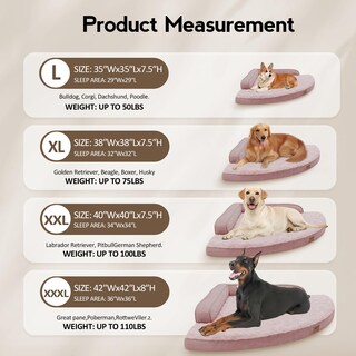 Foto 6 | Foto 6 | Cama Ortopédica Para Perro Mekiy Con Funda Rosa Xxxl Removible Y Lavable - Venta Internacional.