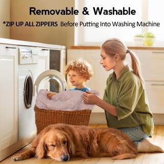 Foto 7 | Foto 7 | Cama Ortopédica Para Perro Mekiy Con Funda Rosa Xxxl Removible Y Lavable - Venta Internacional.