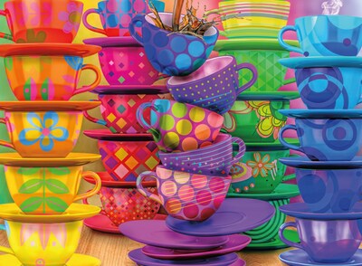 Foto 1 | Foto 1 | Jigsaw Puzzle Ceaco Rainbow - Tazas De Té (300 Piezas) - Venta Internacional.