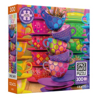 Foto 3 | Foto 3 | Jigsaw Puzzle Ceaco Rainbow - Tazas De Té (300 Piezas) - Venta Internacional.