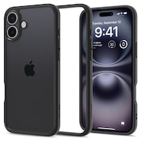 Funda Spigen Ultra Hybrid Para Iphone 16 Plus En Negro Mate - Venta Internacional.