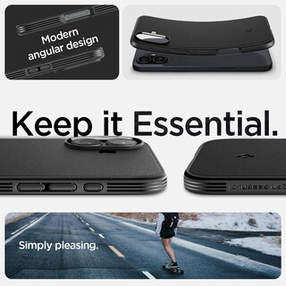 Foto 3 | Foto 3 | Funda Para Iphone 16 Spigen Essential Sand Blast Negra Mate - Venta Internacional.