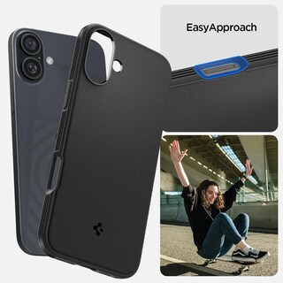 Foto 4 | Foto 4 | Funda Para Iphone 16 Spigen Essential Sand Blast Negra Mate - Venta Internacional.