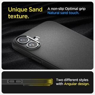 Foto 5 | Foto 5 | Funda Para Iphone 16 Spigen Essential Sand Blast Negra Mate - Venta Internacional.