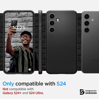 Foto 2 | Foto 2 | Funda Spigen Liquid Air Para Galaxy S24 (2024) Negra Militar - Venta Internacional.