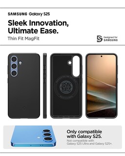 Foto 2 | Foto 2 | Funda Spigen Thin Fit Magfit Para Galaxy S25 - Negra - Venta Internacional.
