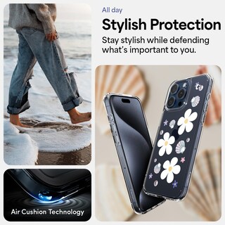 Foto 4 | Foto 4 | Funda Spigen Para Iphone 15 Pro 2023 Cristal Transparente Floral - Venta Internacional.