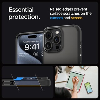 Foto 6 | Foto 6 | Funda Para Celular Spigen Iphone 15 Pro Ultra Hybrid Negro Mate - Venta Internacional.