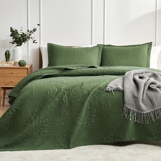 Foto 1 | Foto 1 | Juego De Edredón Hansleep Para Cama Individual En Color Verde Oliva Damask 2 Piezas - Venta Internacional.