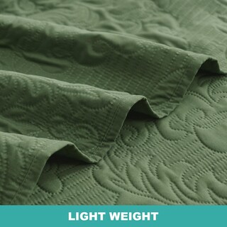 Foto 5 | Foto 5 | Juego De Edredón Hansleep Para Cama Individual En Color Verde Oliva Damask 2 Piezas - Venta Internacional.