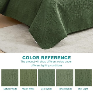 Foto 7 | Foto 7 | Juego De Edredón Hansleep Para Cama Individual En Color Verde Oliva Damask 2 Piezas - Venta Internacional.