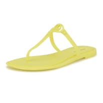 Sandalia Nine West Dacota Verde Neón Con Punta Cuadrada Y Diseño Sin Cierre - Venta Internacional.