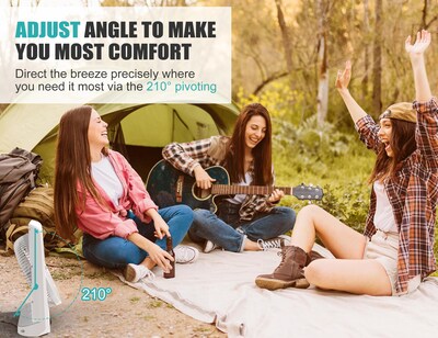 Foto 4 | Foto 4 | Ventilador Recargable Addacc 20000mah De Mesa De 10'' Con Temporizador Y Pivot - Venta Internacional.