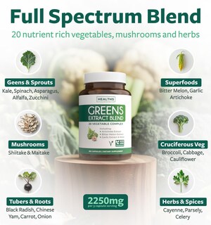 Foto 2 | Foto 2 | Suplemento Salud Harmony Super Greens Antioxidantes 180 Cápsulas - Venta Internacional.