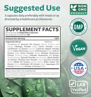 Foto 5 | Foto 5 | Suplemento Salud Harmony Super Greens Antioxidantes 180 Cápsulas - Venta Internacional.