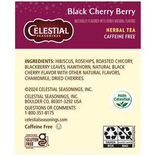 Foto 4 | Foto 4 | Té De Hierbas Celestial Seasonings Black Cherry Berry 20x6 Bolsas - Venta Internacional.