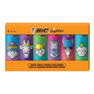 Foto 1 | Foto 1 | Encendedores De Bolsillo Bic Maxi Paquete De 6 Realidad Aumentada Resistentes A Niños - Venta Internacional.