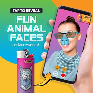 Foto 4 | Foto 4 | Encendedores De Bolsillo Bic Maxi Paquete De 6 Realidad Aumentada Resistentes A Niños - Venta Internacional.