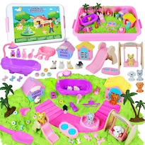 Kit De Arte Con Arena Ynanimery Para Caja Sensorial De Mascotas Con Accesorios - Venta Internacional.