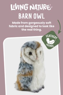 Foto 2 | Foto 2 | Peluche De Lechuza Común Living Nature - Juguete Esponjoso De 15 Cm Para Niños - Venta Internacional.