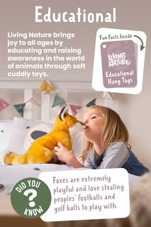 Foto 4 | Foto 4 | Peluche De Lechuza Común Living Nature - Juguete Esponjoso De 15 Cm Para Niños - Venta Internacional.