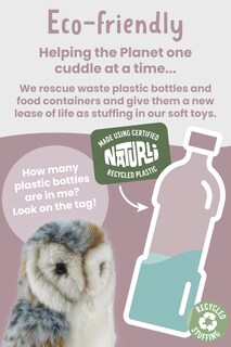 Foto 5 | Foto 5 | Peluche De Lechuza Común Living Nature - Juguete Esponjoso De 15 Cm Para Niños - Venta Internacional.