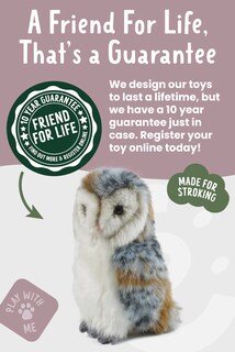 Foto 6 | Foto 6 | Peluche De Lechuza Común Living Nature - Juguete Esponjoso De 15 Cm Para Niños - Venta Internacional.