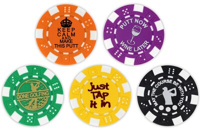 Foto 1 | Foto 1 | Marcadores De Pelota De Golf En Fichas De Póker Da Vinci 11.5 G (paquete De 5) - Venta Internacional.