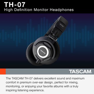 Foto 2 | Foto 2 | Audífonos Tascam Th-07 Para Monitor De Estudio Negro 50 Mm - Venta Internacional.