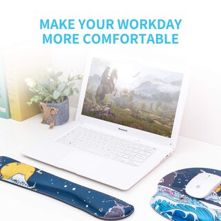 Foto 6 | Foto 6 | Set De Soporte Ergonómico Para Muñeca Con Teclado Y Mouse Aortdes - Venta Internacional.