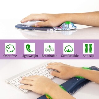 Foto 7 | Foto 7 | Set De Soporte Ergonómico Para Muñeca Con Teclado Y Mouse Aortdes - Venta Internacional.