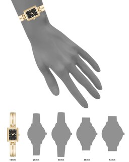 Foto 2 | Foto 2 | Reloj Pulsera Para Mujer Anne Klein Con Esfera Negra Y Tono Dorado - Venta Internacional.