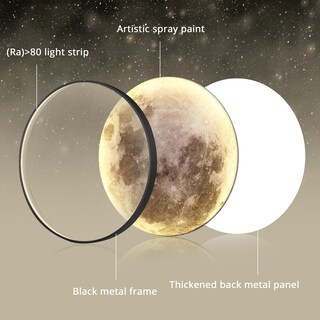 Foto 5 | Foto 5 | Lámpara De Pared Lediary Luna Regulable 30 Cm Con Control Remoto - Venta Internacional.