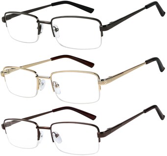 Foto 1 | Foto 1 | Set De 3 Anteojos De Lectura Success Eyewear +3.5 Montura Metálica Semirim - Venta Internacional.