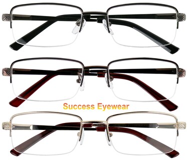 Foto 2 | Foto 2 | Set De 3 Anteojos De Lectura Success Eyewear +3.5 Montura Metálica Semirim - Venta Internacional.