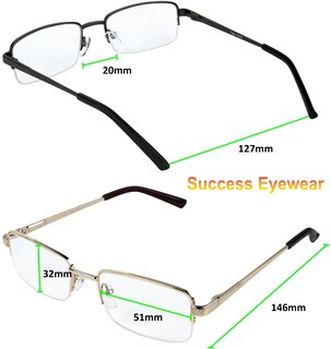 Foto 3 | Foto 3 | Set De 3 Anteojos De Lectura Success Eyewear +3.5 Montura Metálica Semirim - Venta Internacional.