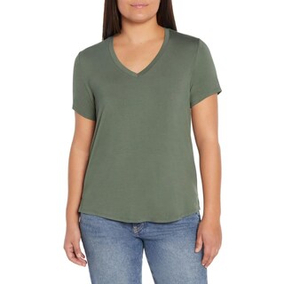 Foto 1 | Foto 1 | Remera Favorita De Cuello En V Para Mujer Gap Verde Endivia Xl - Venta Internacional.