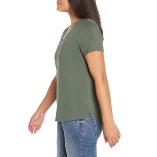 Foto 4 | Foto 4 | Remera Favorita De Cuello En V Para Mujer Gap Verde Endivia Xl - Venta Internacional.