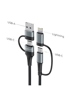 Foto 2 | Foto 2 | Cable De Carga 4 En 1 Havit Usb-a/c A Usb-c/lightning 1m Negro