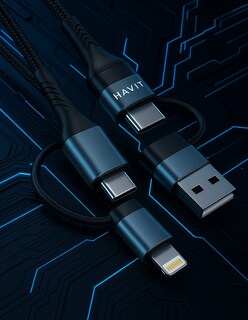 Foto 3 | Foto 3 | Cable De Carga 4 En 1 Havit Usb-a/c A Usb-c/lightning 1m Negro