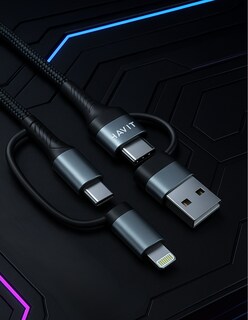 Foto 4 | Foto 4 | Cable De Carga 4 En 1 Havit Usb-a/c A Usb-c/lightning 1m Negro