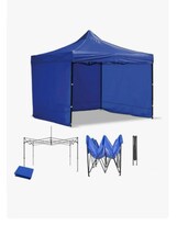 Carpa Toldo Plegable Premium Con Paredes Color Azul