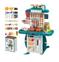 Cocinita Chef Infantil Azul Petróleo