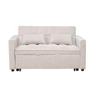 Foto 1 | Foto 1 | Sofá Cama Beige 2 En 1 Ilios Innova Diseño Moderno Multifuncional Con Ruedas Bolsillos Laterales Y Cojines